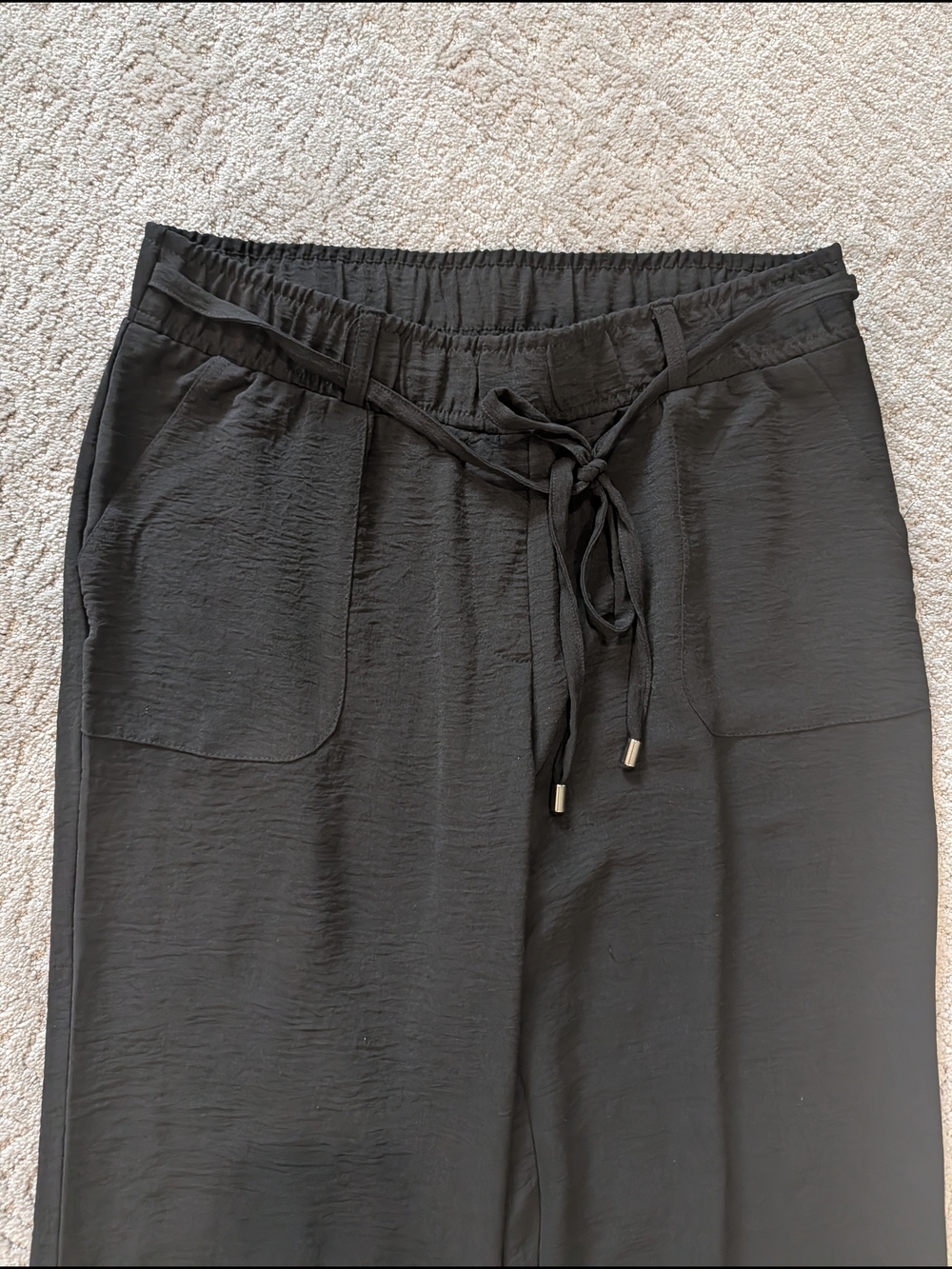 Chloe + Jasmine Black Drawstring Relaxed Pants